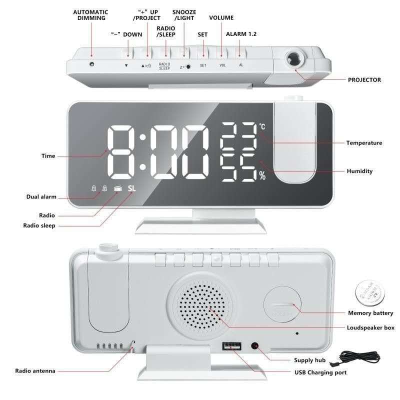LED clock alarm