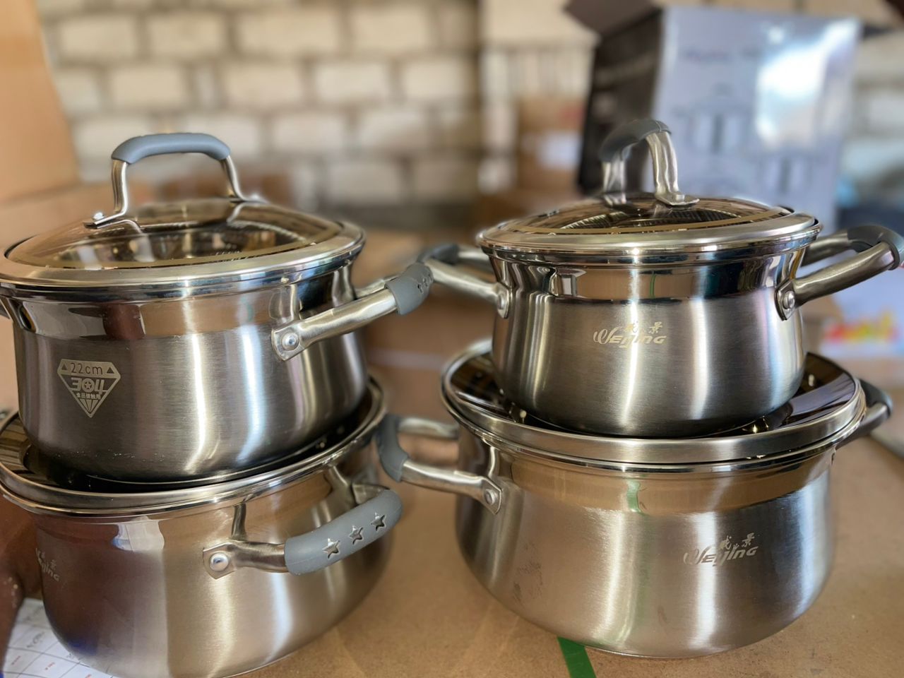 4-piece Weijing Stainless Steel Cookware Set