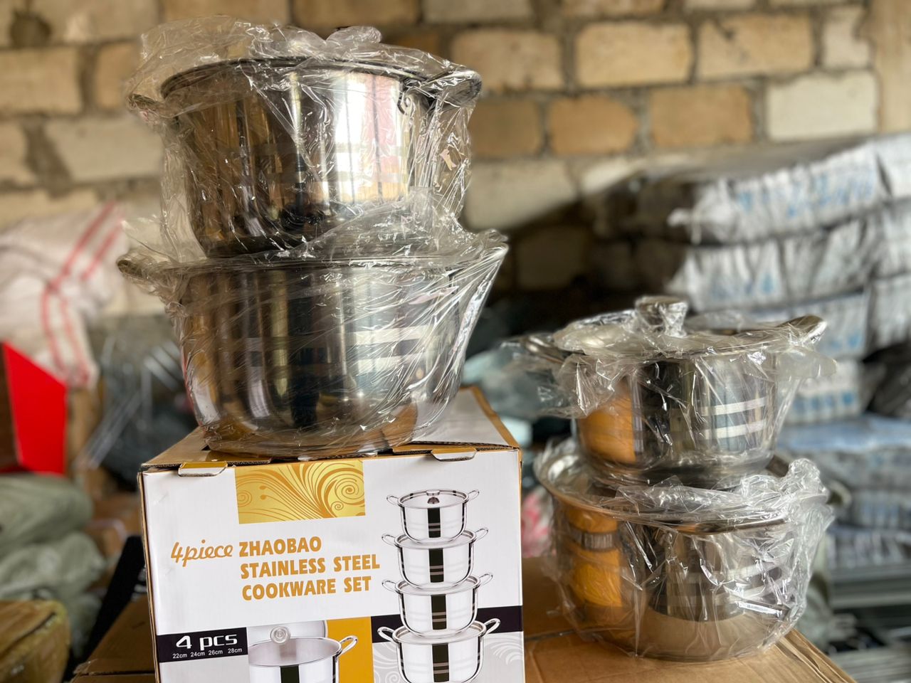 4-piece Zhaobao Stainless Steel Cookware Set.