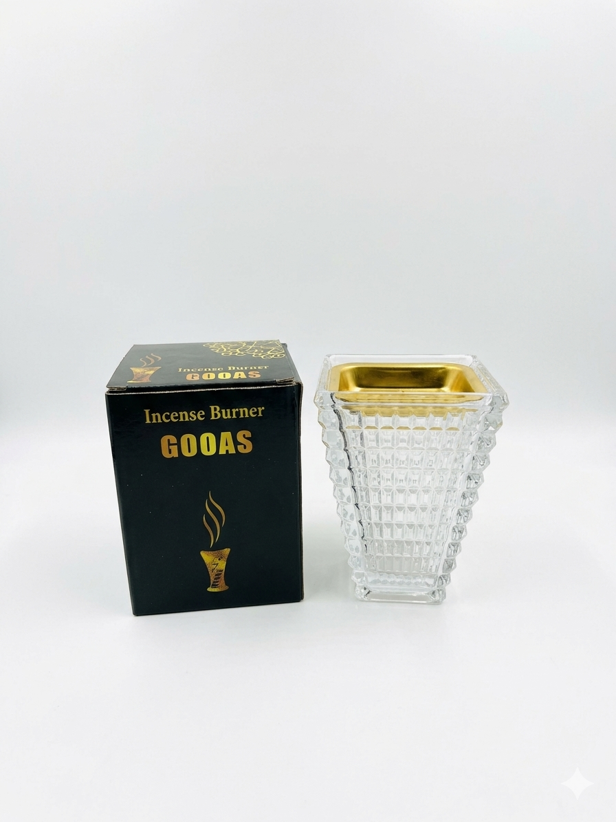 GOOAS Crystal Glass Bakhoor Burner