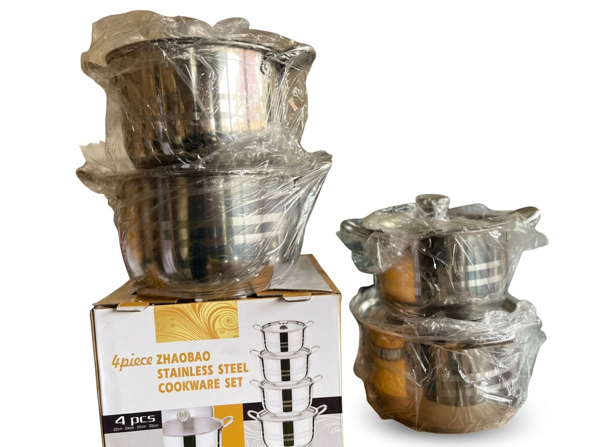 4-piece Zhaobao Stainless Steel Cookware Set.