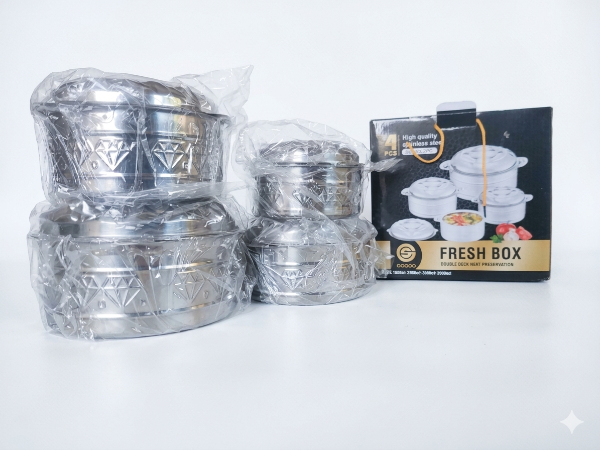 4-piece Stainless Steel Insulated Casserole Set
